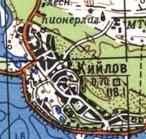 Topographic map of Kyyliv