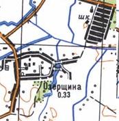 Topographic map of Ozerschyna