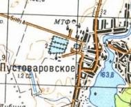 Topographic map of Gorodysche-Pustovarivske