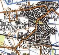Topographic map of Baryshevka