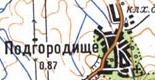 Топографічна карта Підгородищого