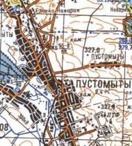 Топографічна карта Пустомитів