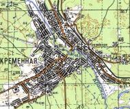 Topographic map of Kreminna