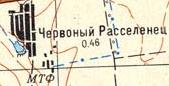 Топографічна карта Червоного Розселенця