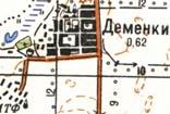 Топографічна карта Деменок