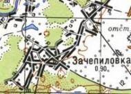 Топографічна карта Зачепилівки