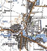Топографічна карта Семенівки