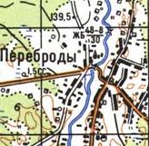 Topographic map of Perebrody