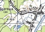 Топографічна карта Воєгощі