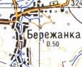 Топографічна карта Бережанка