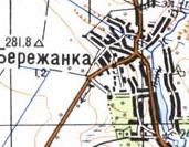 Топографічна карта Бережанка