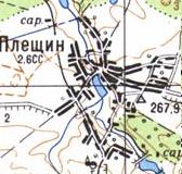 Topographic map of Plischyn