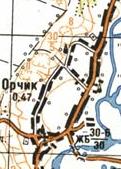 Топографічна карта Орчика
