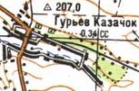 Topographic map of Guryiv Kozachok