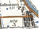 Топографічна карта Бабенківки Першої