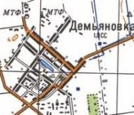 Topographic map of Demyanivka