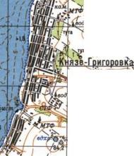 Топографічна карта Князе-Григорівки