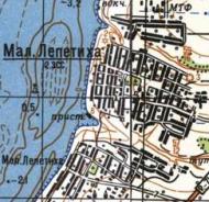 Topographic map of Mala Lepetykha