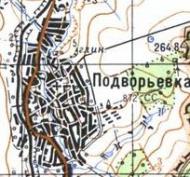 Topographic map of Podviryivka