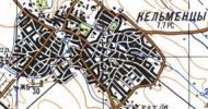 Топографічна карта Кельменців