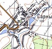 Топографічна карта Сарнів