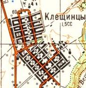 Топографічна карта Кліщинців