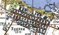 Топографічна карта Худяок