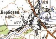 Топографічна карта Вербовця