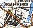 Topographic map of Vozdvyzhenka