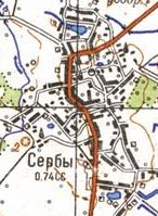 Topographic map - Serby