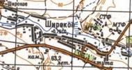 Топографічна карта Широкого