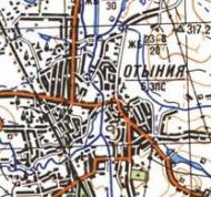 Topographic map of Otyniya