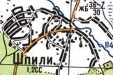 Топографічна карта Шпилів