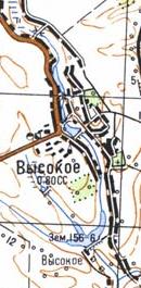Топографічна карта Високого