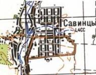 Топографічна карта Савинців