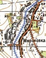 Топографічна карта Миронівки