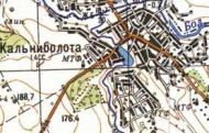 Топографічна карта Кальниболотої