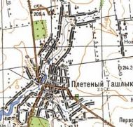 Топографическая карта Плетеного Ташлыка