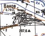 Топографічна карта Ваньового