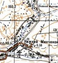 Топографічна карта Нижнього Мінченка
