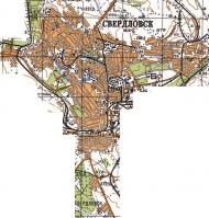 Топографічна карта Свердловська