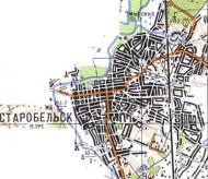 Топографічна карта Старобільська