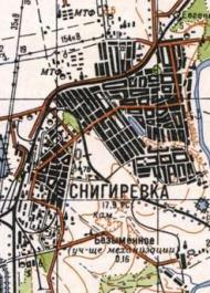 Топографічна карта Снігурівки