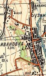 Топографічна карта Іванівки