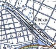 Топографічна карта Лісок