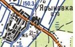 Топографічна карта Яринівки