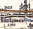 Топографічна карта Башарівки