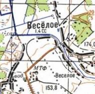 Топографічна карта Веселої