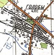 Топографічна карта Голобів