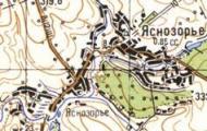 Топографічна карта Яснозір'я